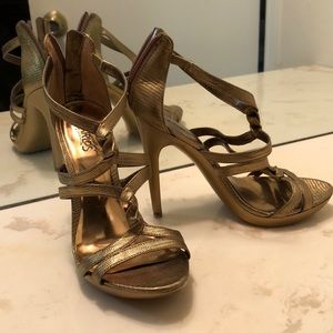 Gold Carlos heels